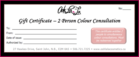 Gift Certificate- 2 Person Colour Consultation